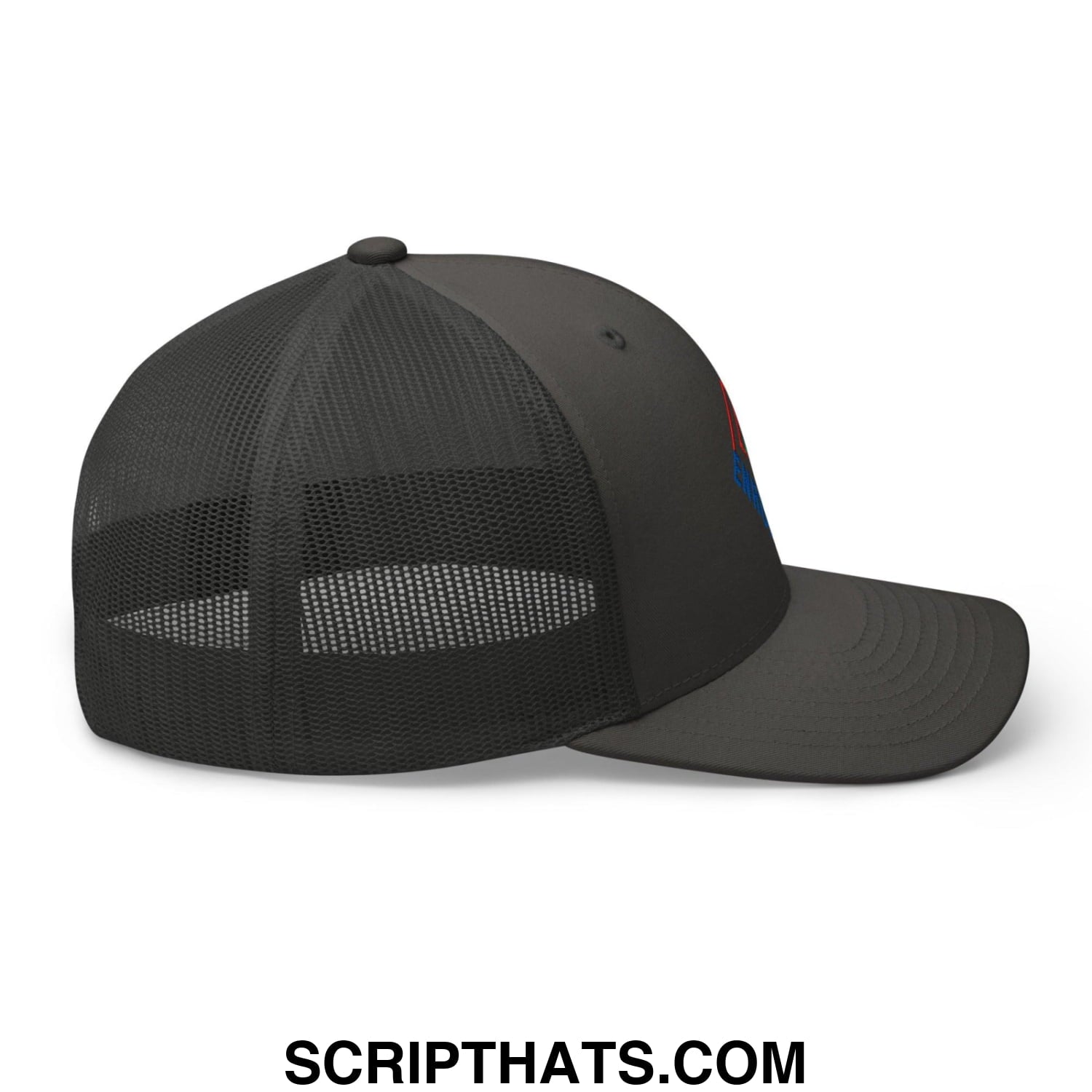 Enron Embroidered Mesh Trucker Hat Charcoal