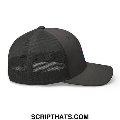 Enron Embroidered Mesh Trucker Hat Charcoal
