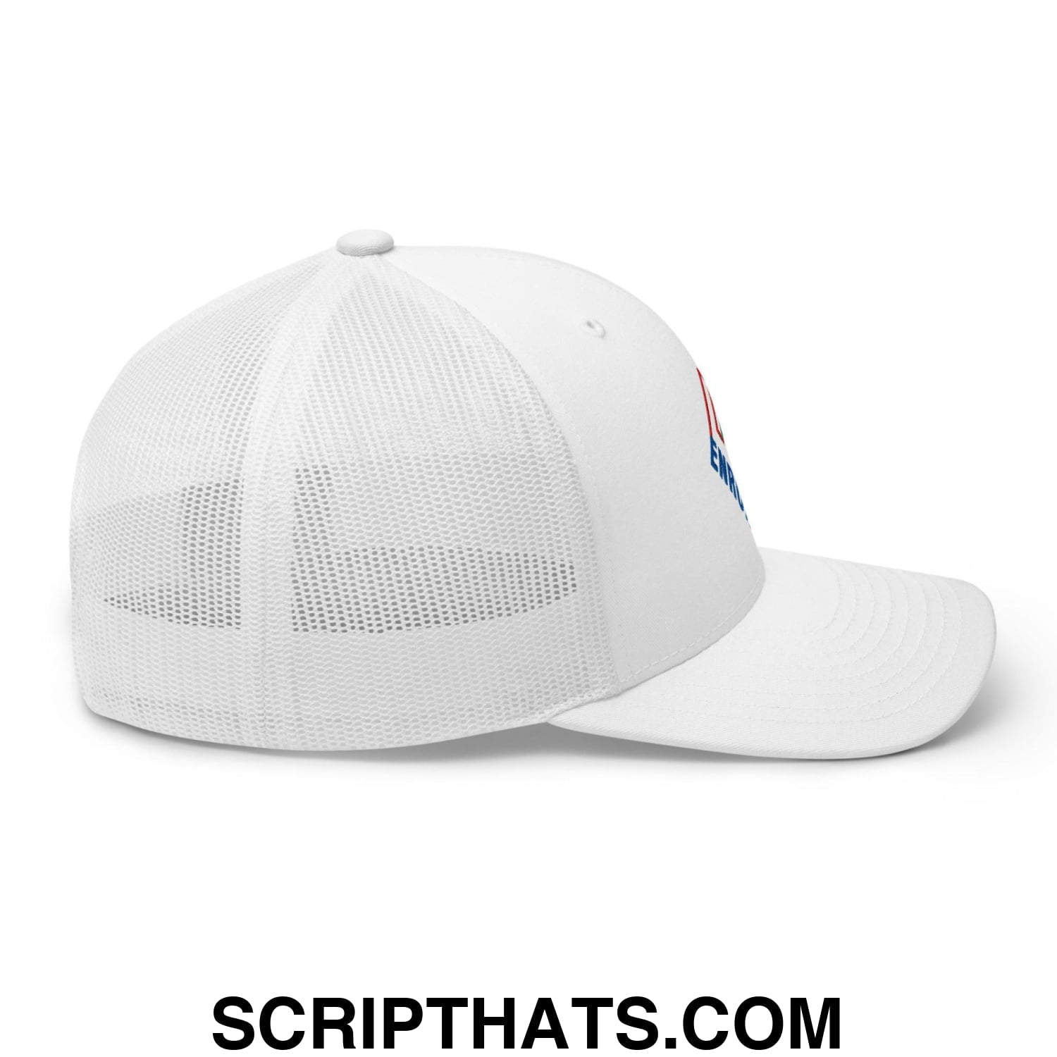 Enron Embroidered Mesh Trucker Hat White