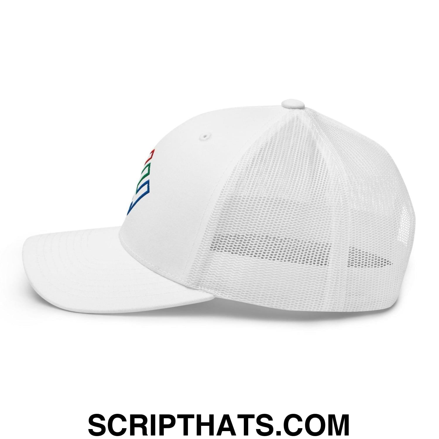 Enron Embroidered Mesh Trucker Hat White