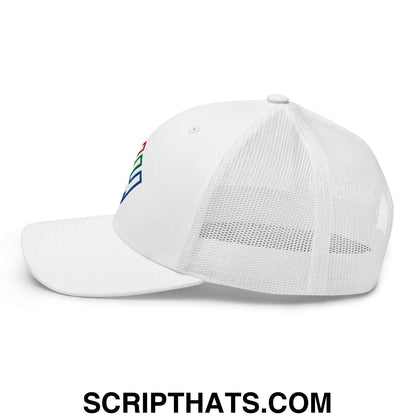 Enron Embroidered Mesh Trucker Hat White