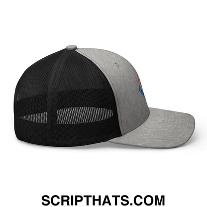 Enron Embroidered Mesh Trucker Hat Heather Black