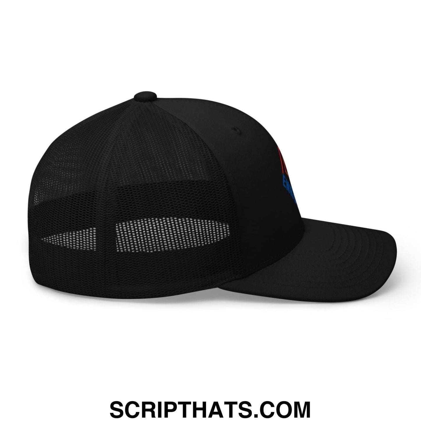 Enron Embroidered Mesh Trucker Hat Black