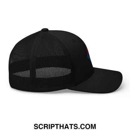 Enron Embroidered Mesh Trucker Hat Black