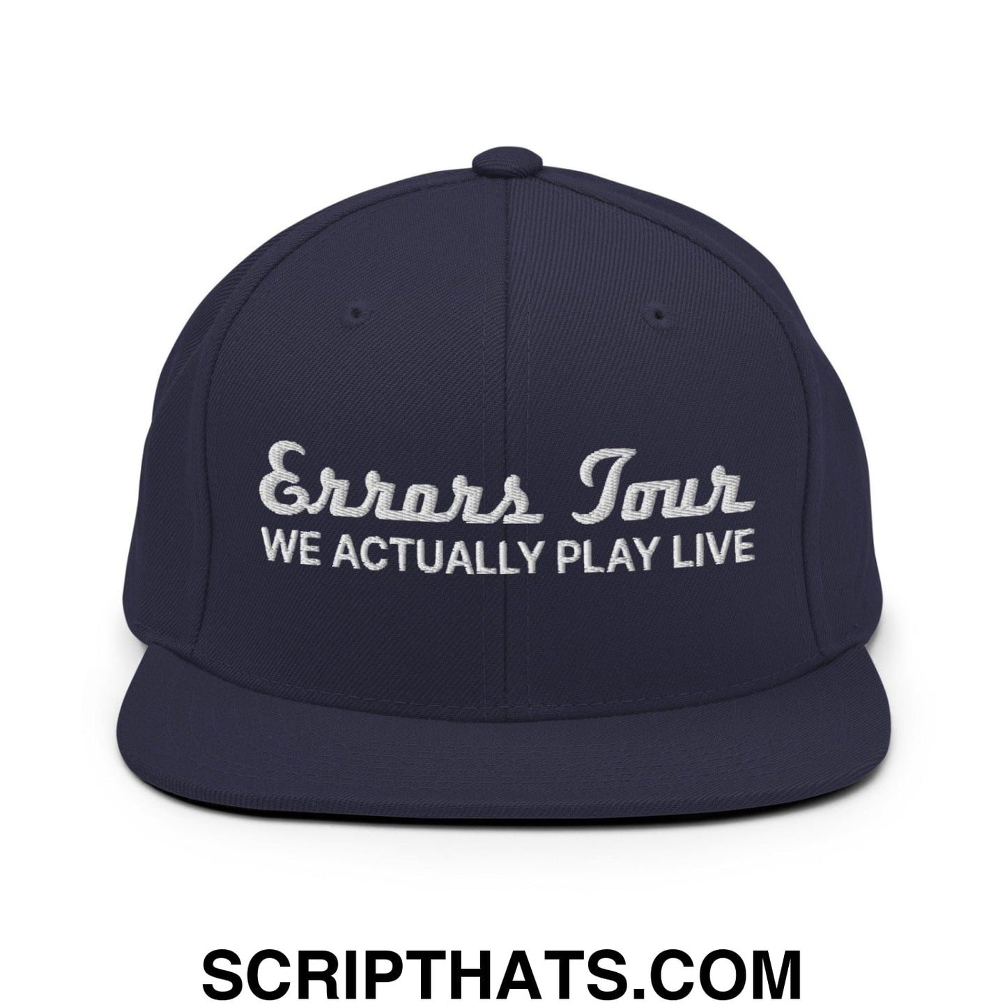 Errors Tour We Actually Play Live Snapback Hat Navy