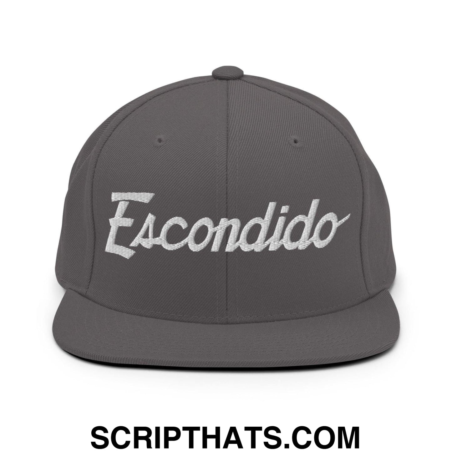 Escondido Script Snapback Hat Dark Grey