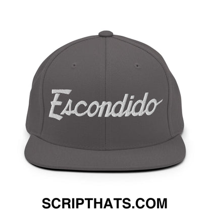 Escondido Script Snapback Hat Dark Grey