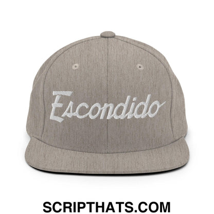 Escondido Script Snapback Hat Heather Grey