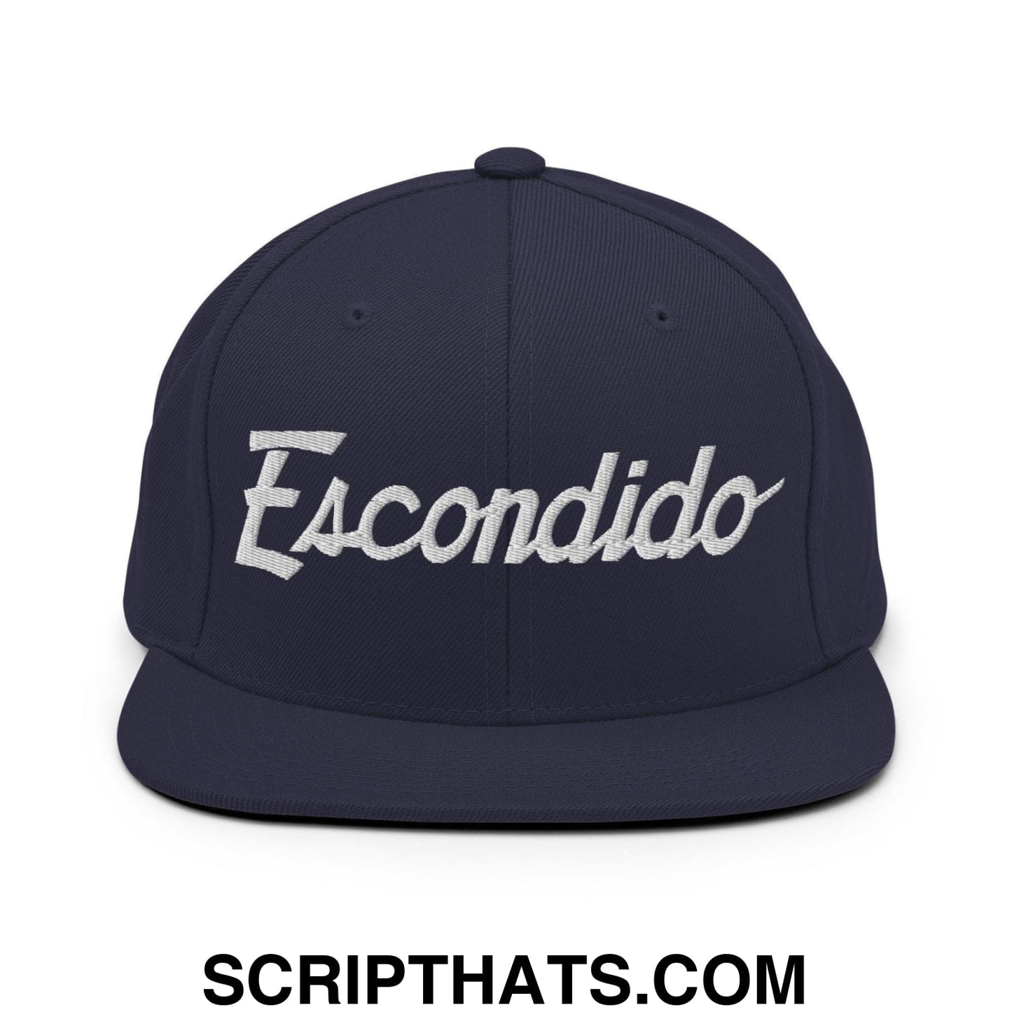 Escondido Script Snapback Hat Navy