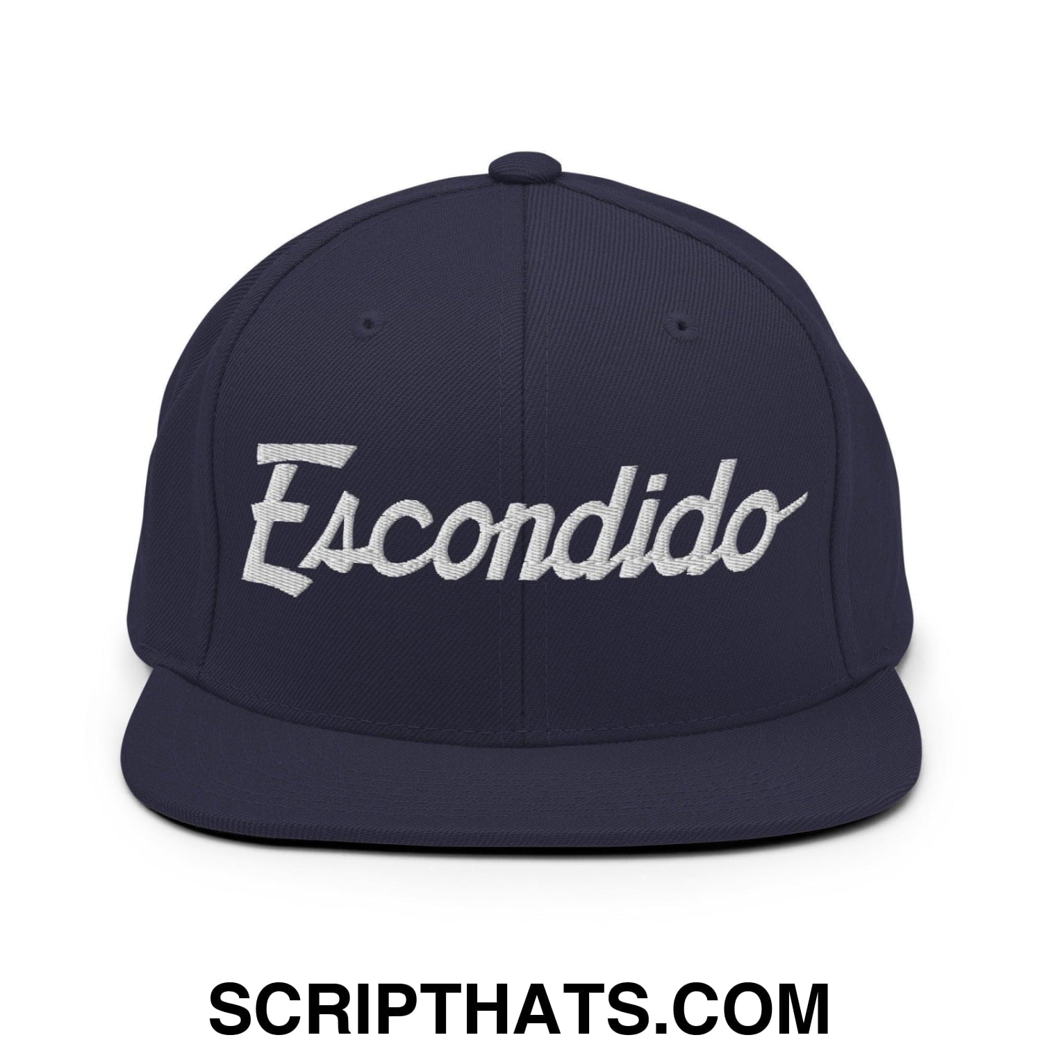 Escondido Script Snapback Hat Navy