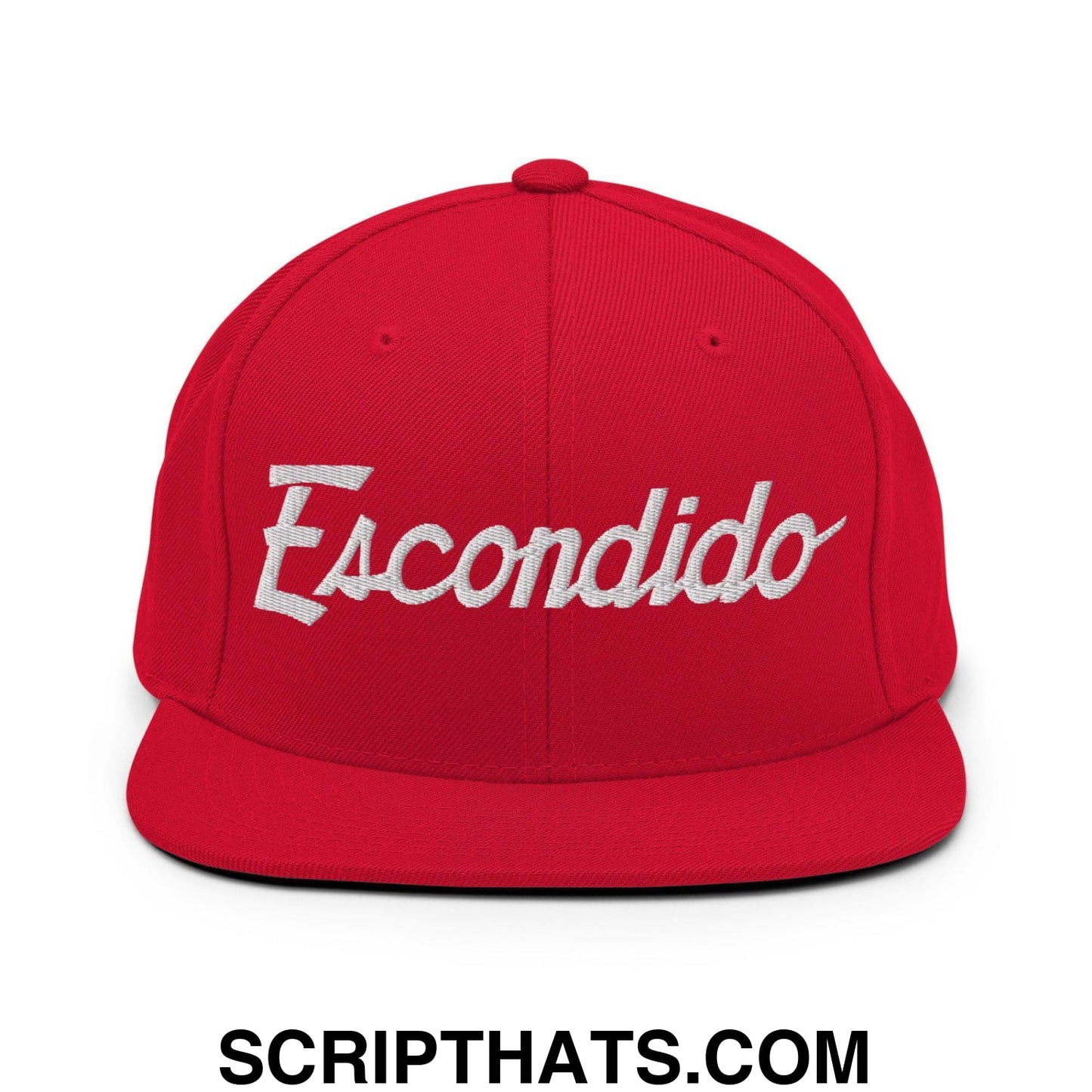 Escondido Script Snapback Hat Red