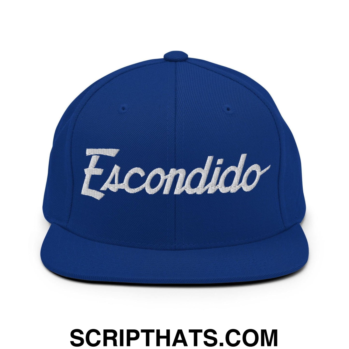 Escondido Script Snapback Hat Royal Blue