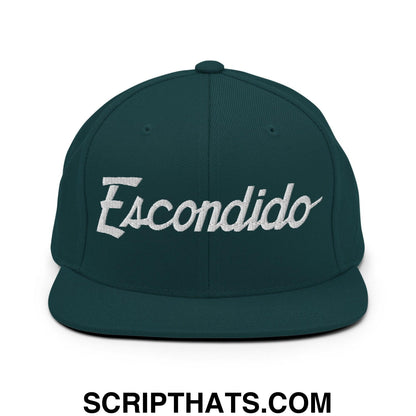 Escondido Script Snapback Hat Spruce