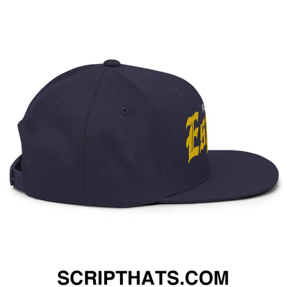 Espana Futbol Soccer Old English OG Snapback Hat Navy