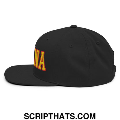 Espana Futbol Soccer Varsity Letterman Block Snapback Hat Black
