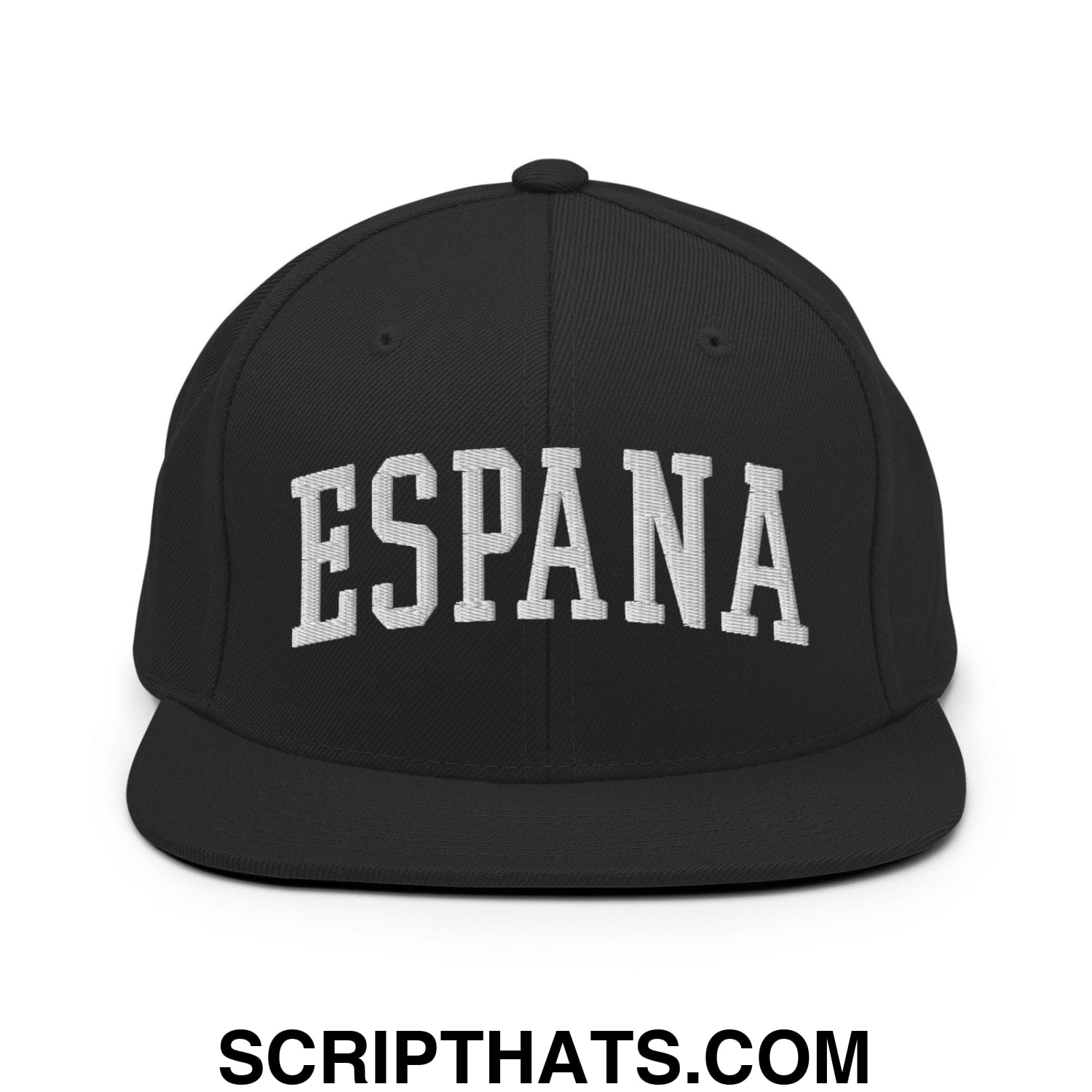 Espana Letterman Varsity Block Snapback Hat Black