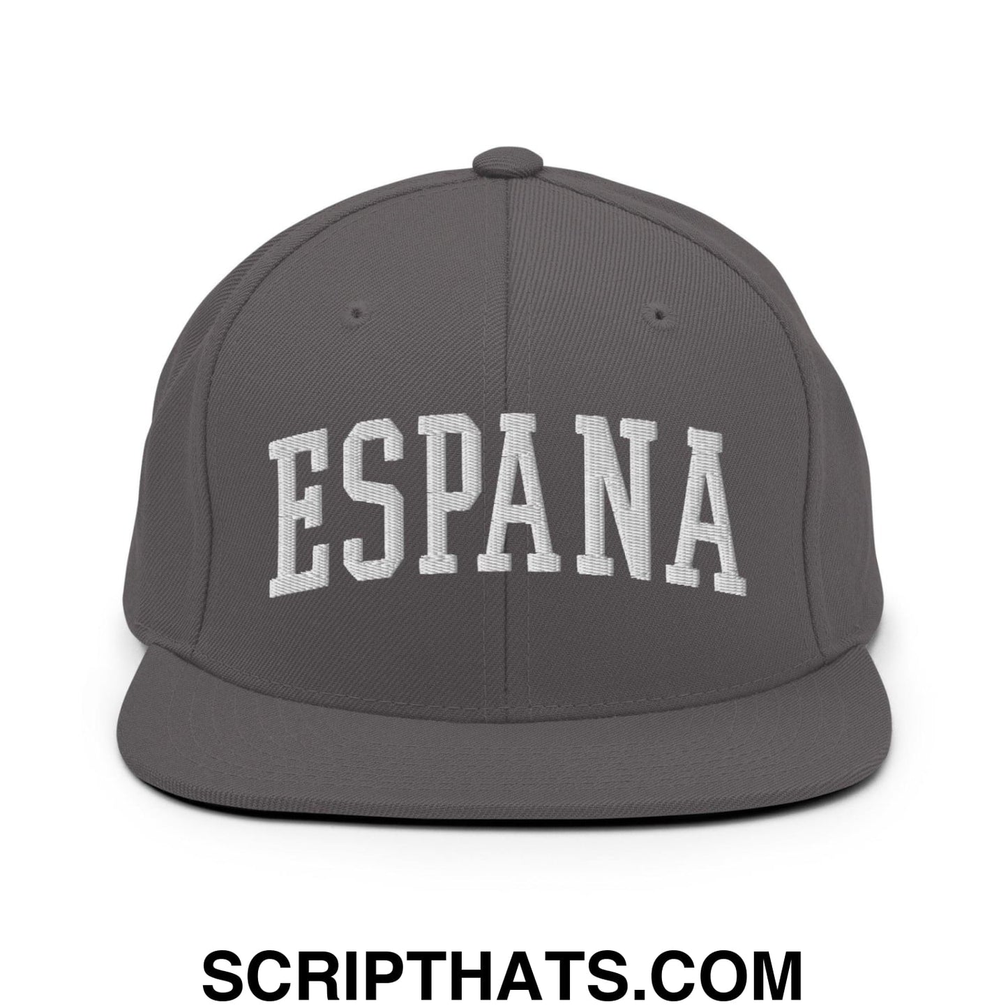 Espana Letterman Varsity Block Snapback Hat Dark Grey