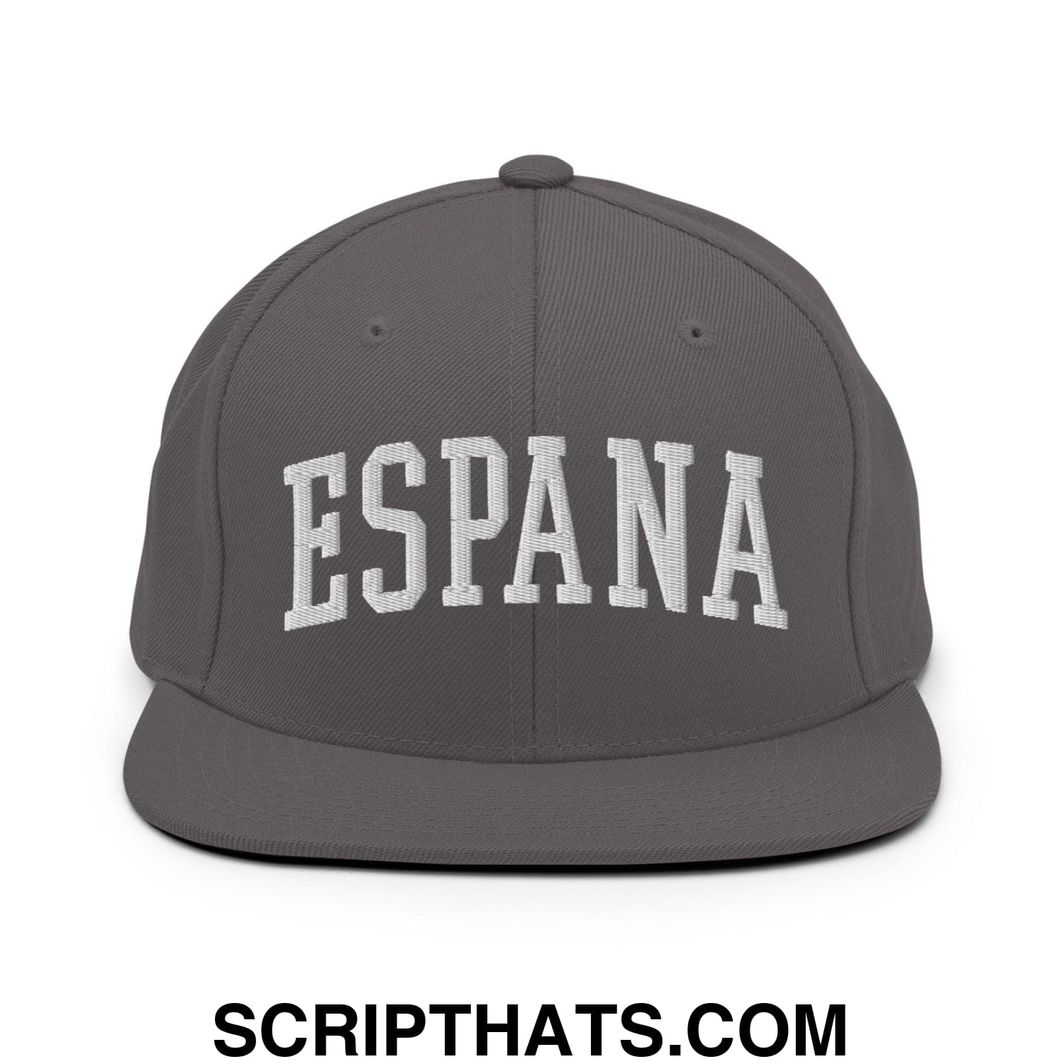 Espana Letterman Varsity Block Snapback Hat Dark Grey