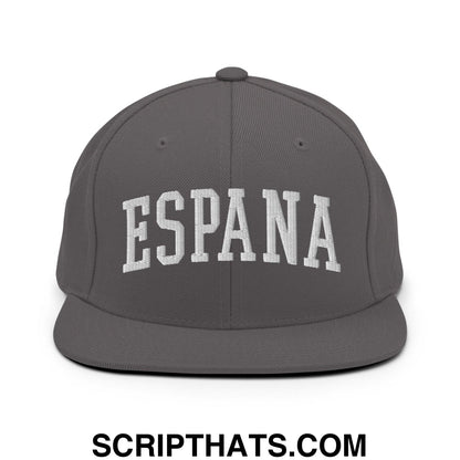Espana Letterman Varsity Block Snapback Hat Dark Grey
