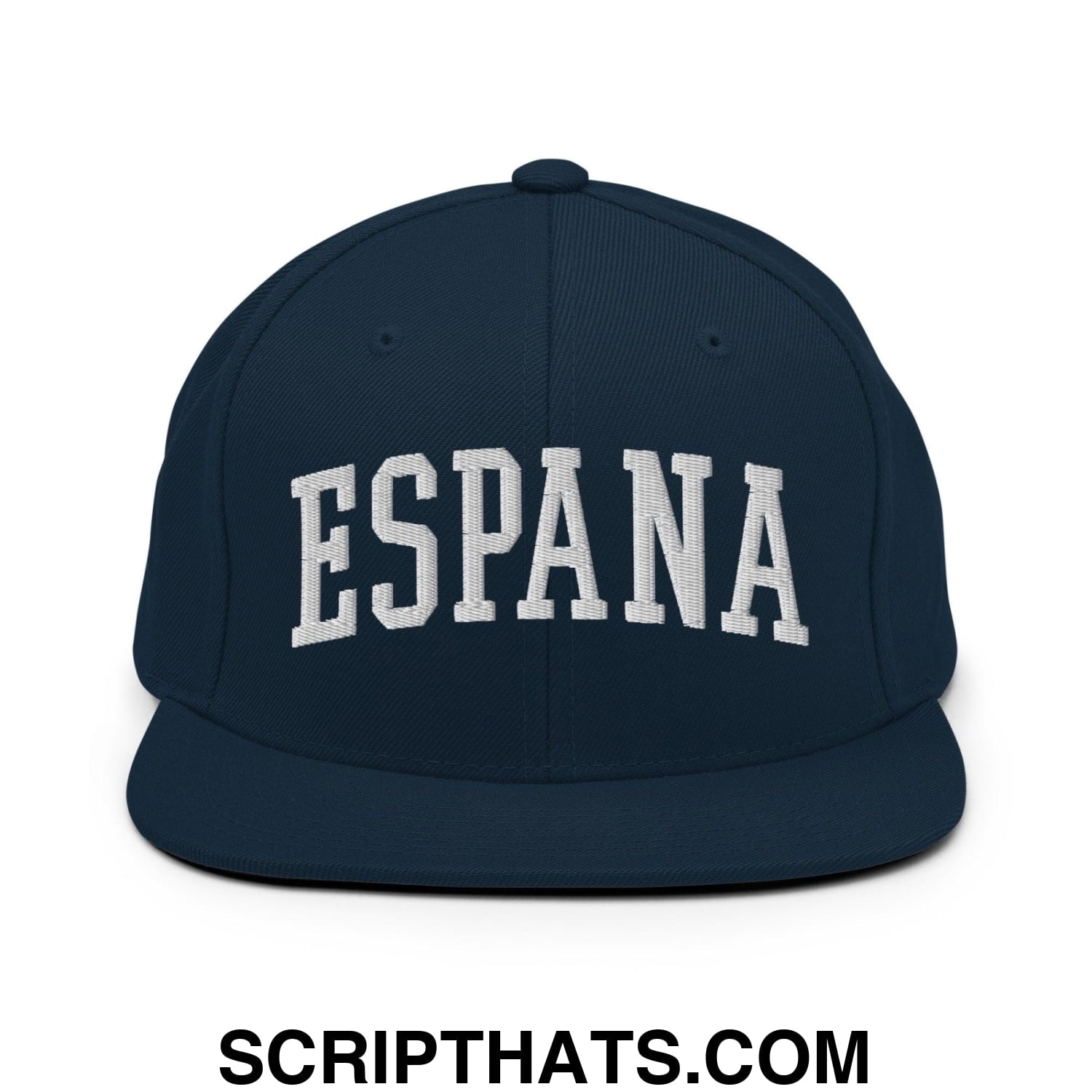 Espana Letterman Varsity Block Snapback Hat Dark Navy