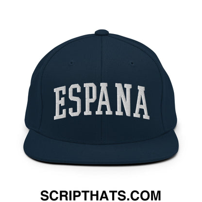 Espana Letterman Varsity Block Snapback Hat Dark Navy