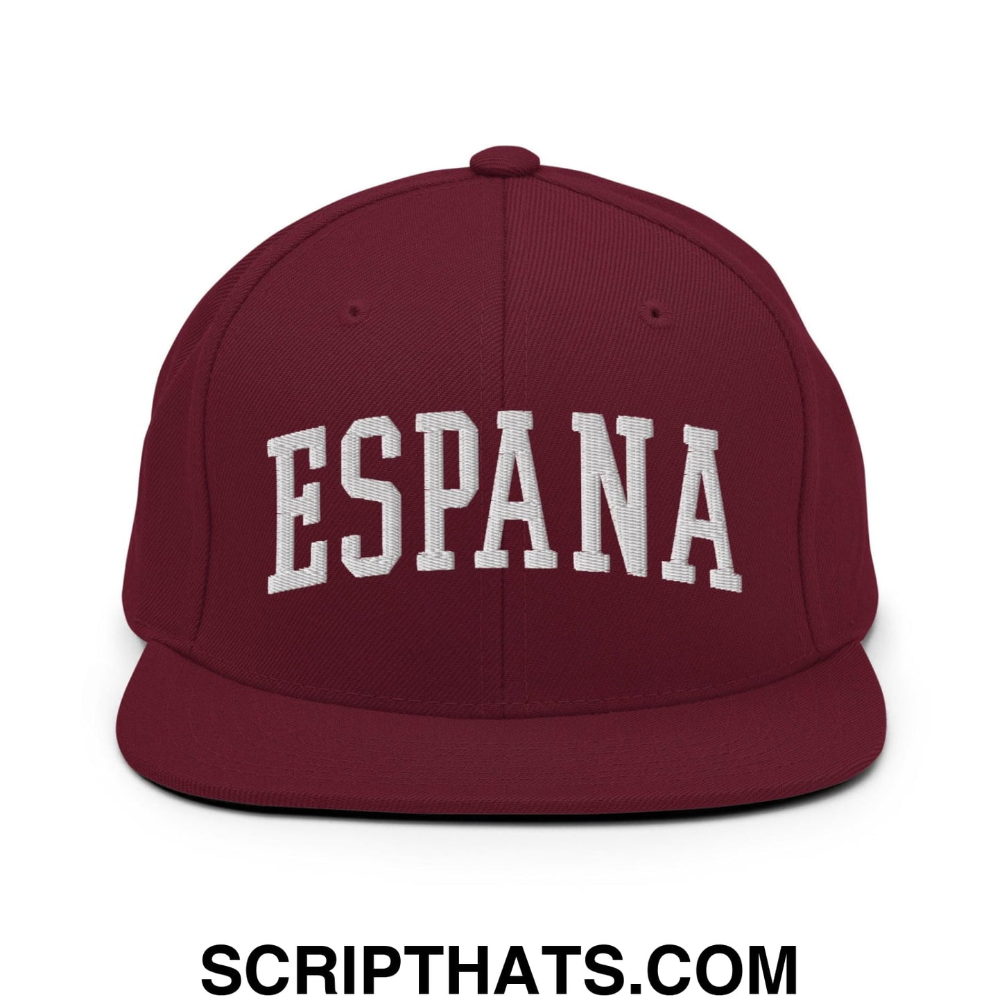 Espana Letterman Varsity Block Snapback Hat Maroon