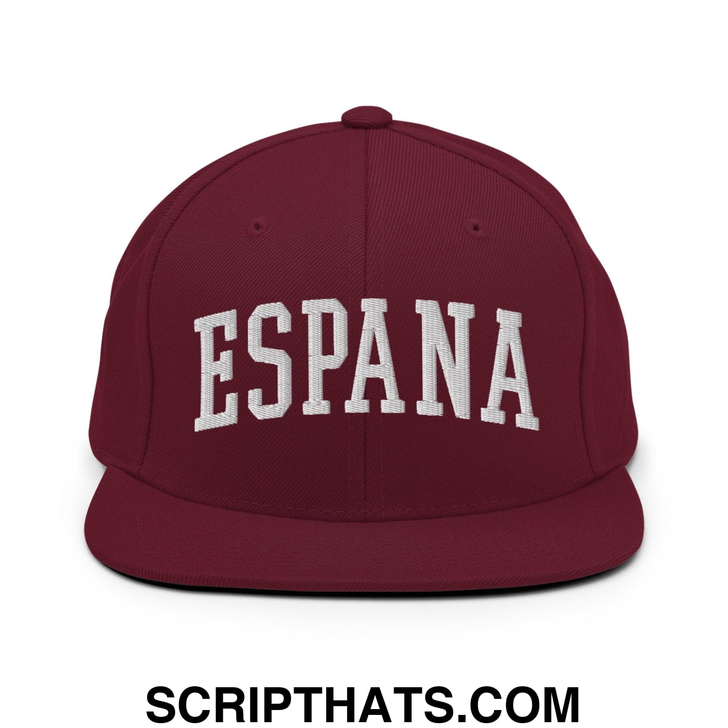 Espana Letterman Varsity Block Snapback Hat Maroon