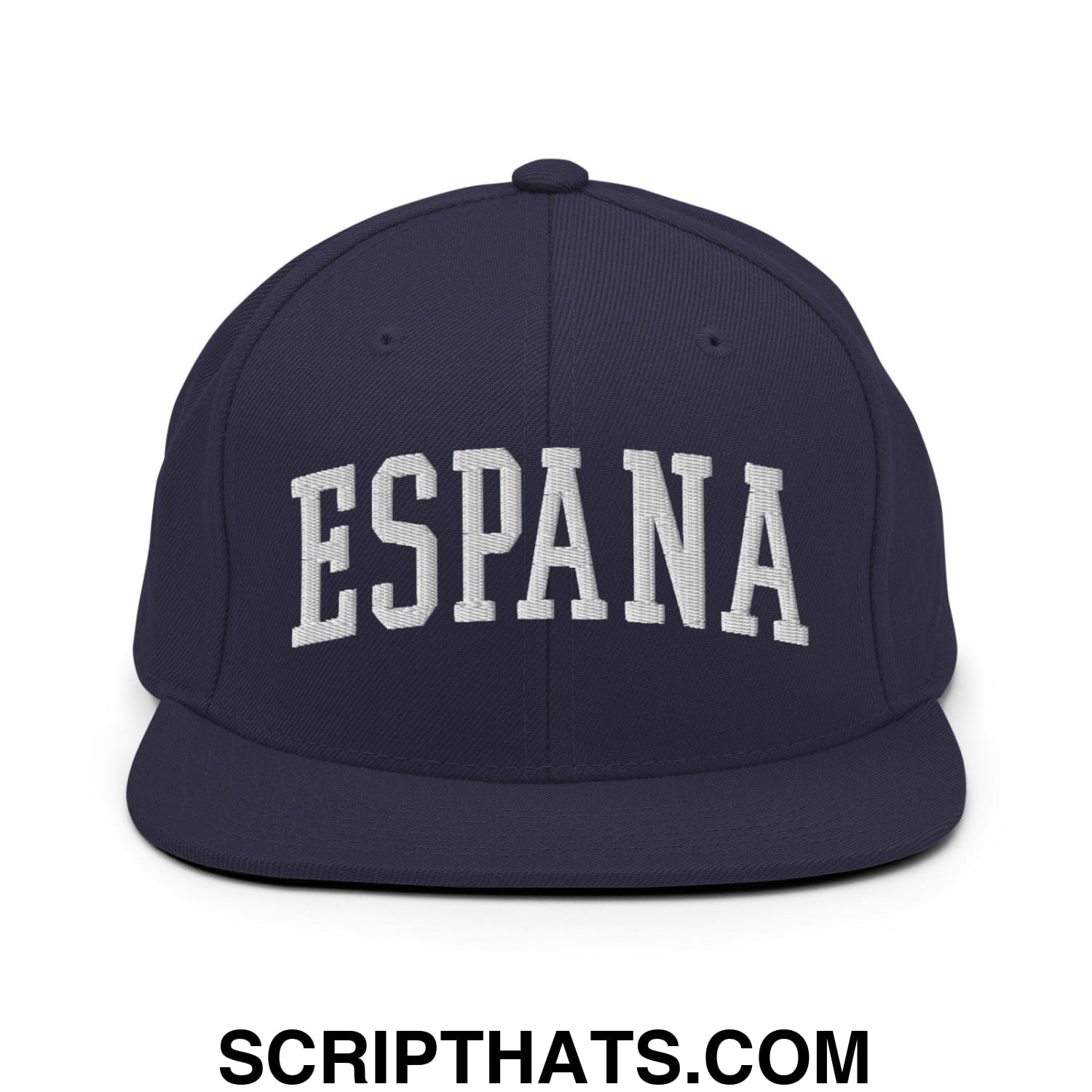 Espana Letterman Varsity Block Snapback Hat Navy