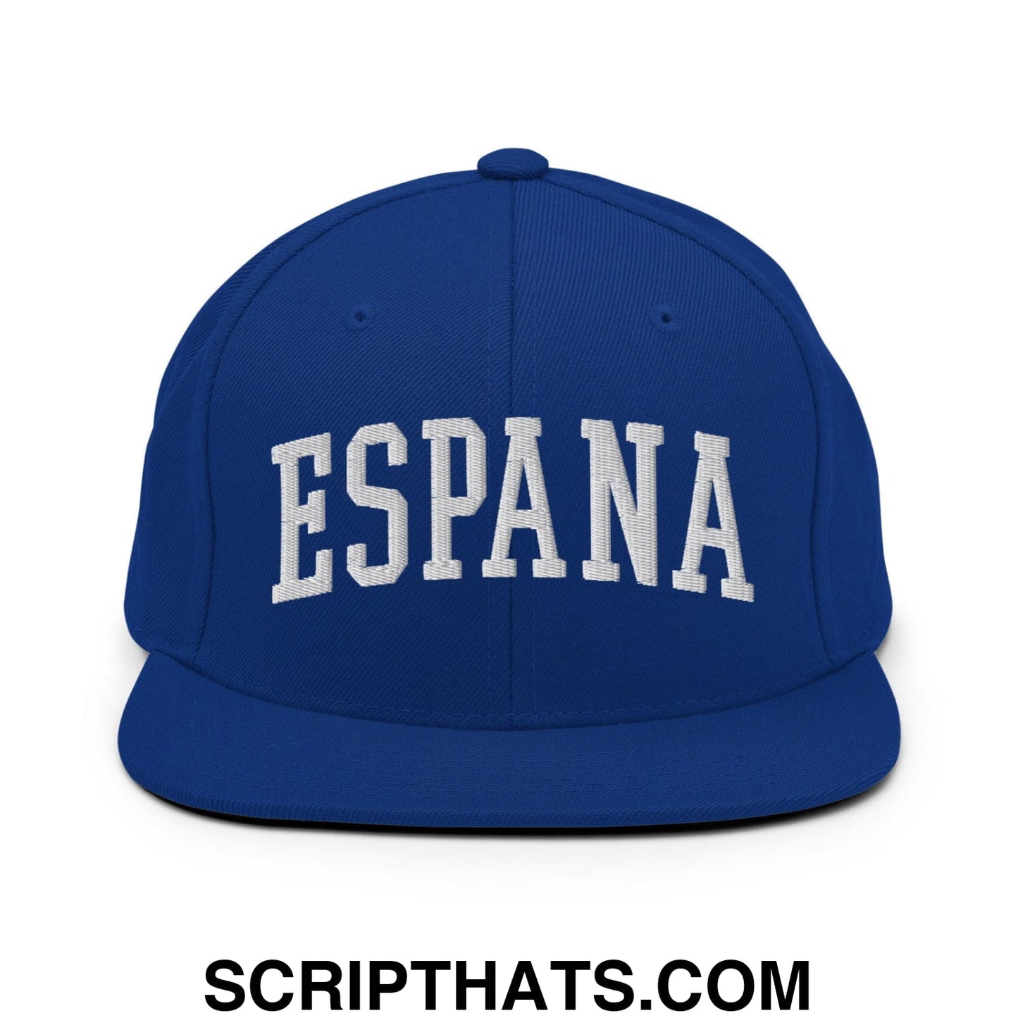 Espana Letterman Varsity Block Snapback Hat Royal Blue