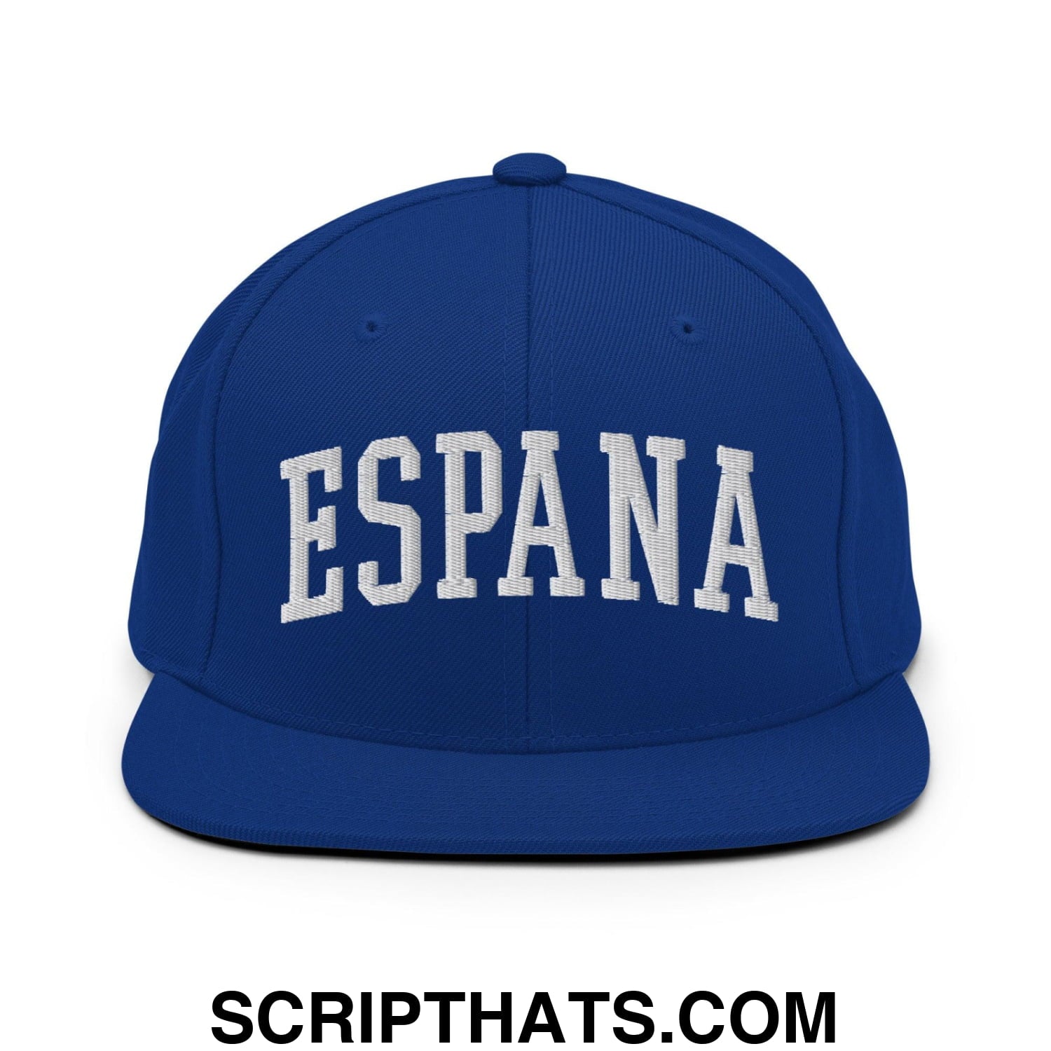 Espana Letterman Varsity Block Snapback Hat Royal Blue