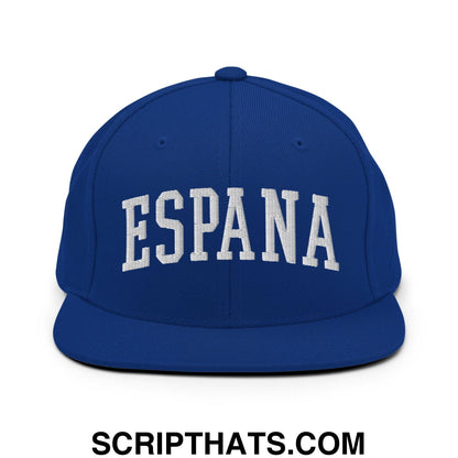 Espana Letterman Varsity Block Snapback Hat Royal Blue