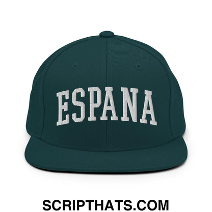 Espana Letterman Varsity Block Snapback Hat Spruce