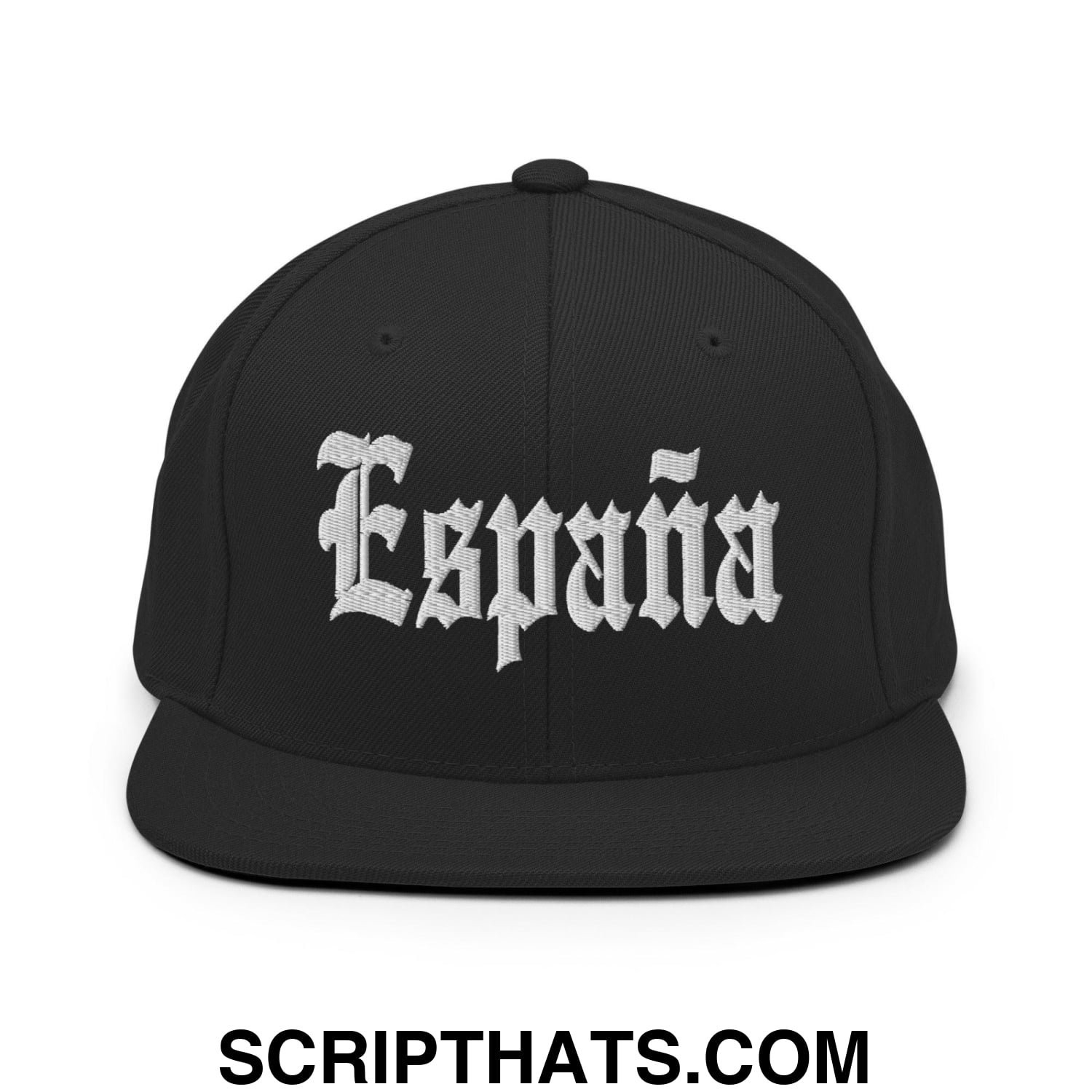 Espana OG Old English Snapback Hat Black