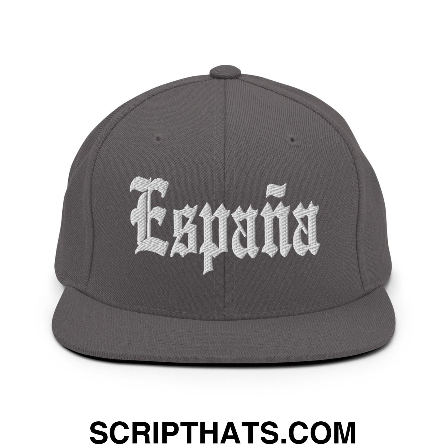 Espana OG Old English Snapback Hat Dark Grey