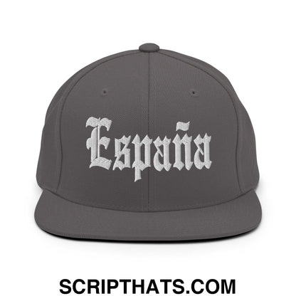 Espana OG Old English Snapback Hat Dark Grey