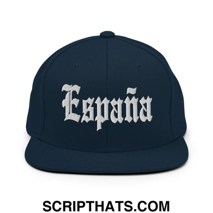 Espana OG Old English Snapback Hat Dark Navy
