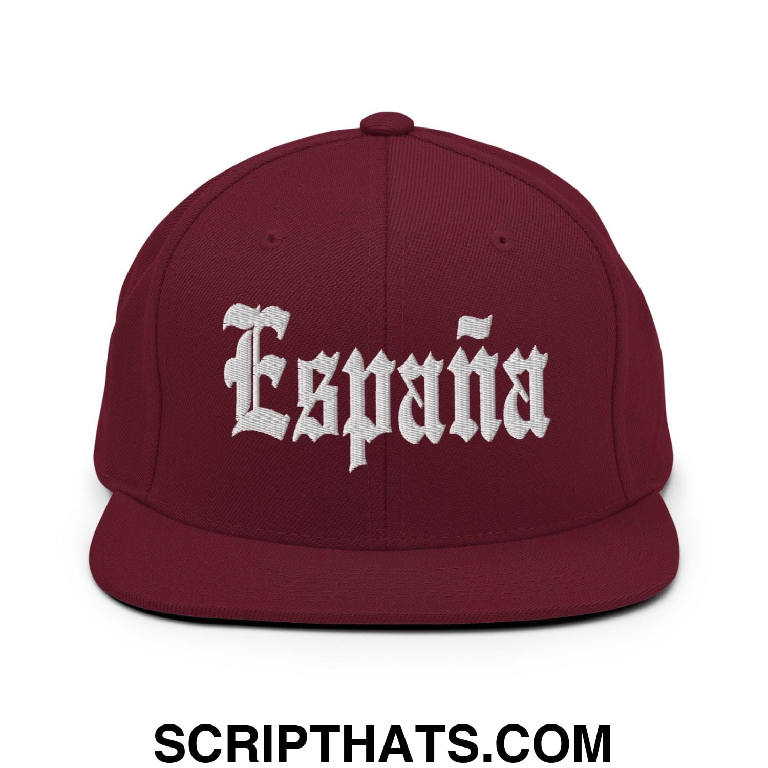 Espana OG Old English Snapback Hat Maroon