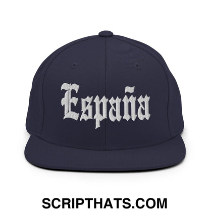 Espana OG Old English Snapback Hat Navy