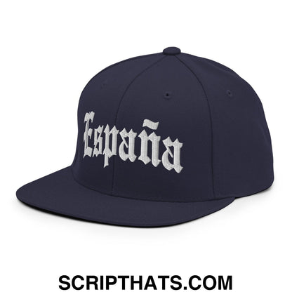 Espana Old English OG Snapback Hat Navy