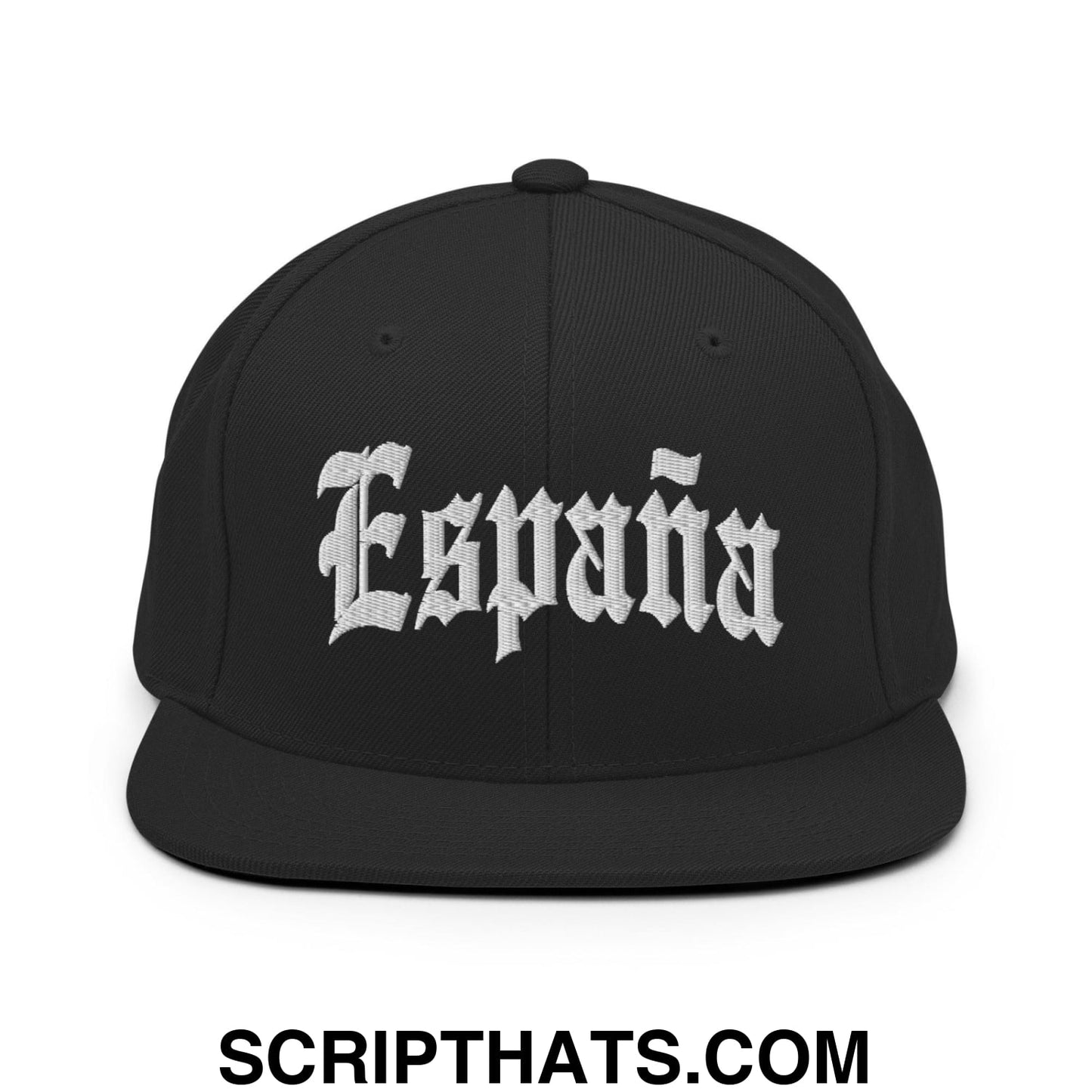 Espana Old English OG Snapback Hat Black