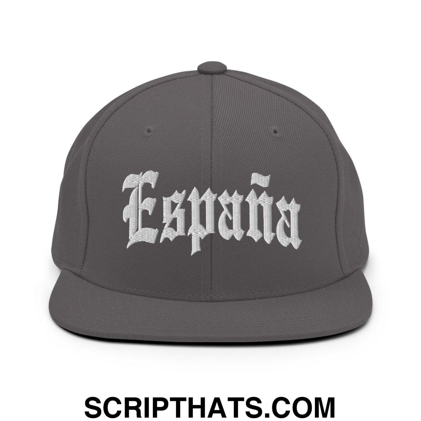 Espana Old English OG Snapback Hat Dark Grey