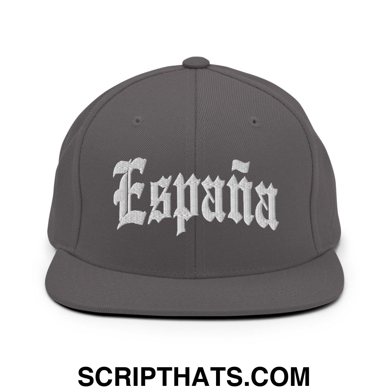 Espana Old English OG Snapback Hat Dark Grey