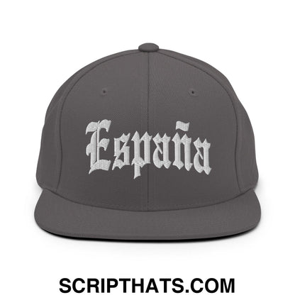Espana Old English OG Snapback Hat Dark Grey