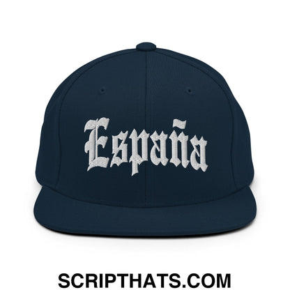Espana Old English OG Snapback Hat Dark Navy