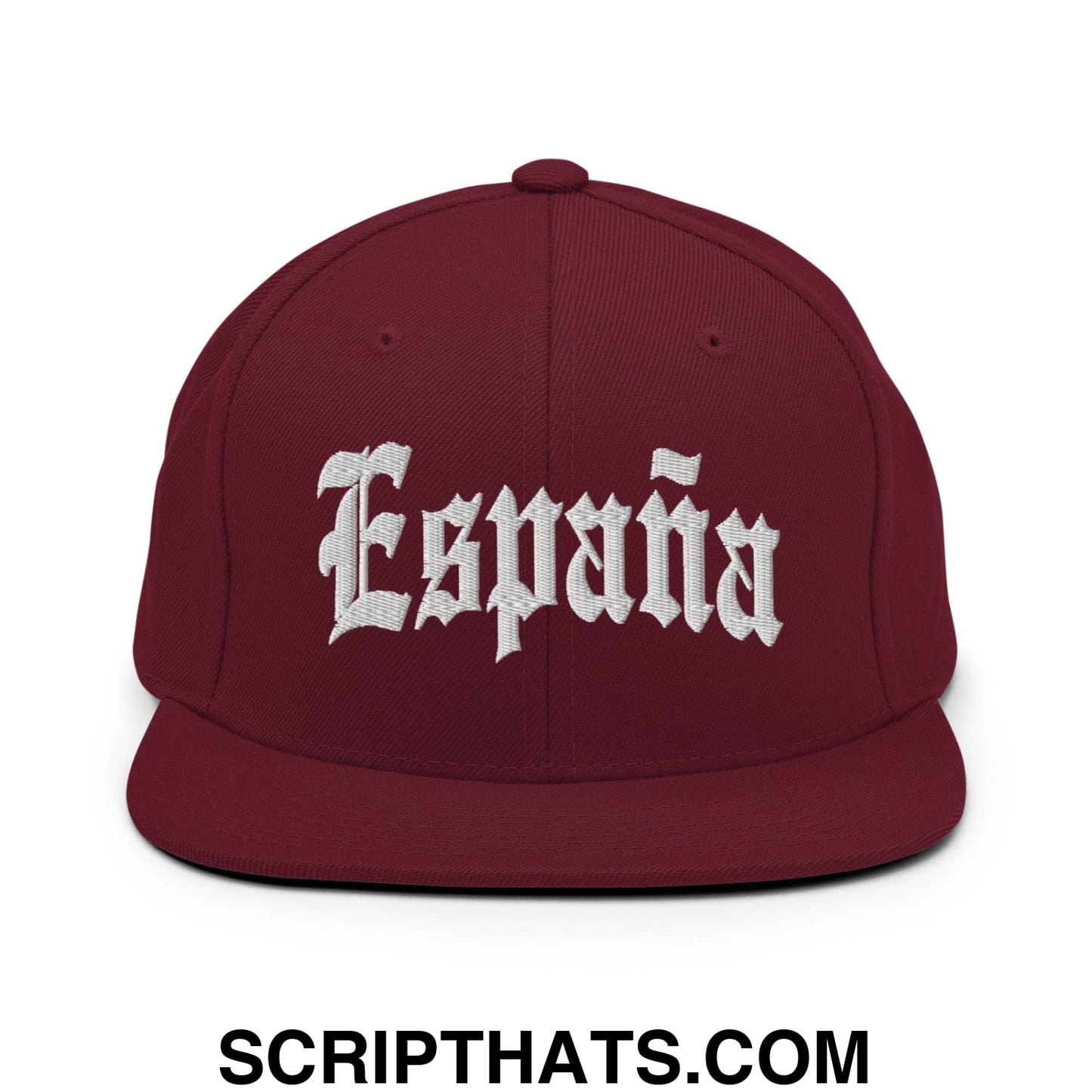 Espana Old English OG Snapback Hat Maroon