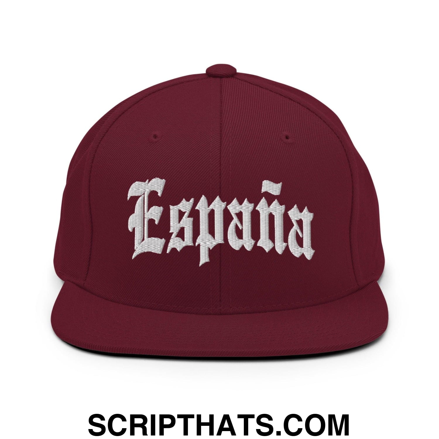 Espana Old English OG Snapback Hat Maroon