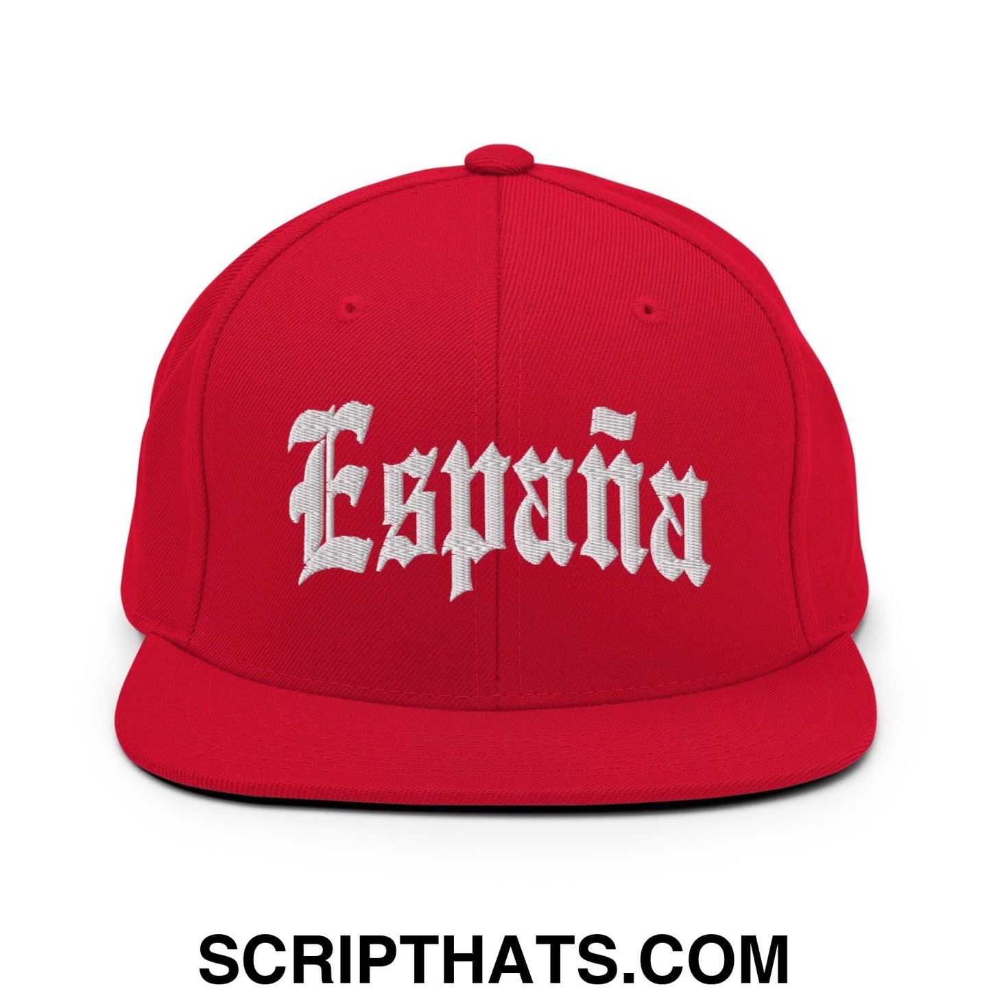 Espana Old English OG Snapback Hat Red