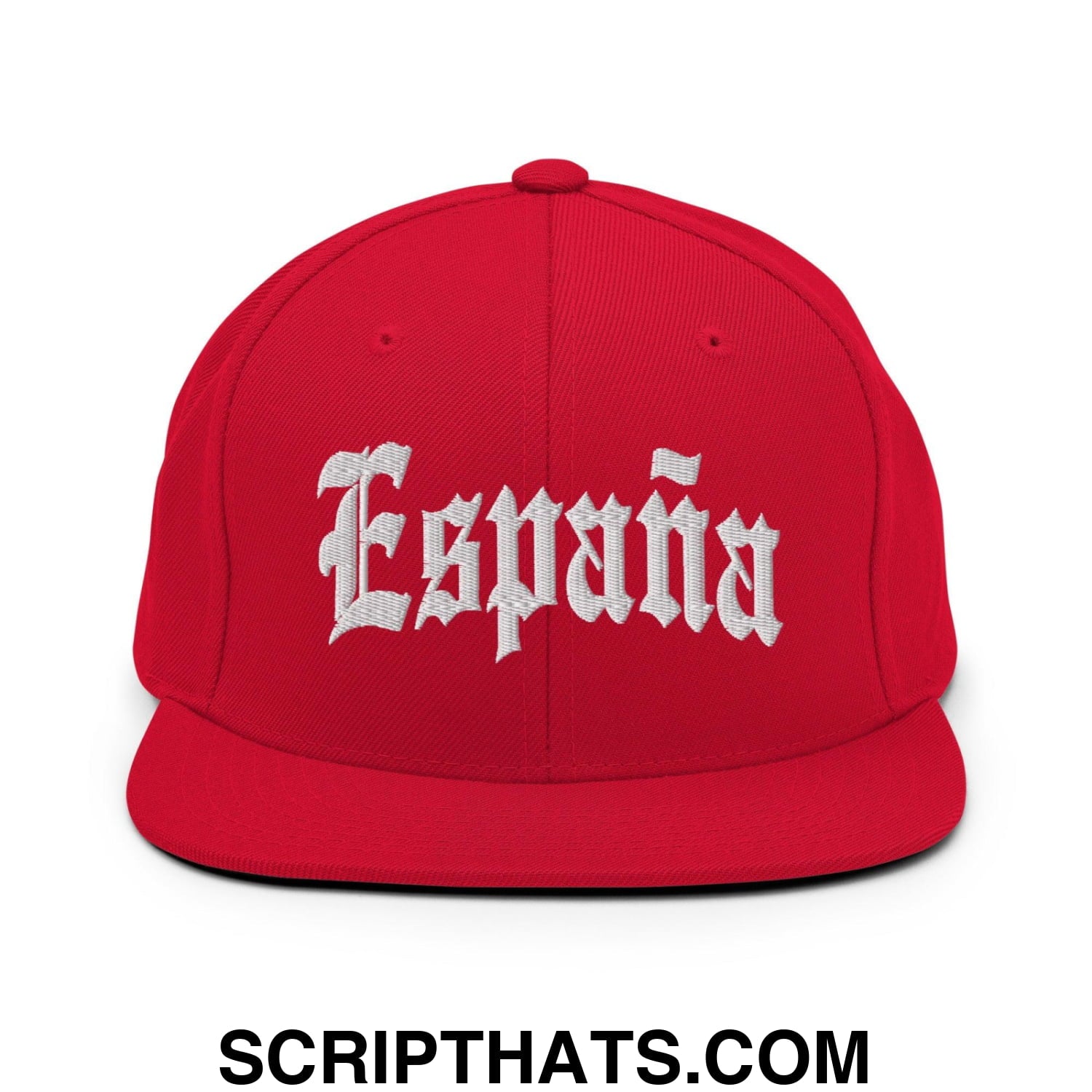 Espana Old English OG Snapback Hat Red