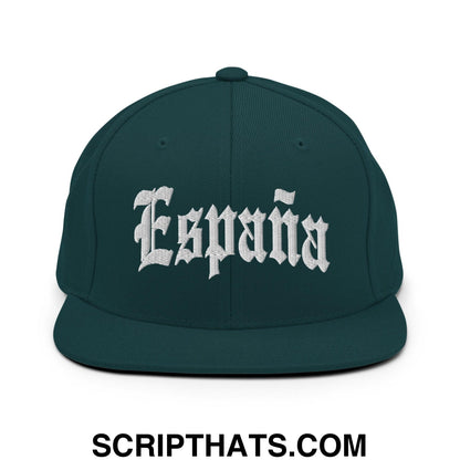 Espana Old English OG Snapback Hat Spruce