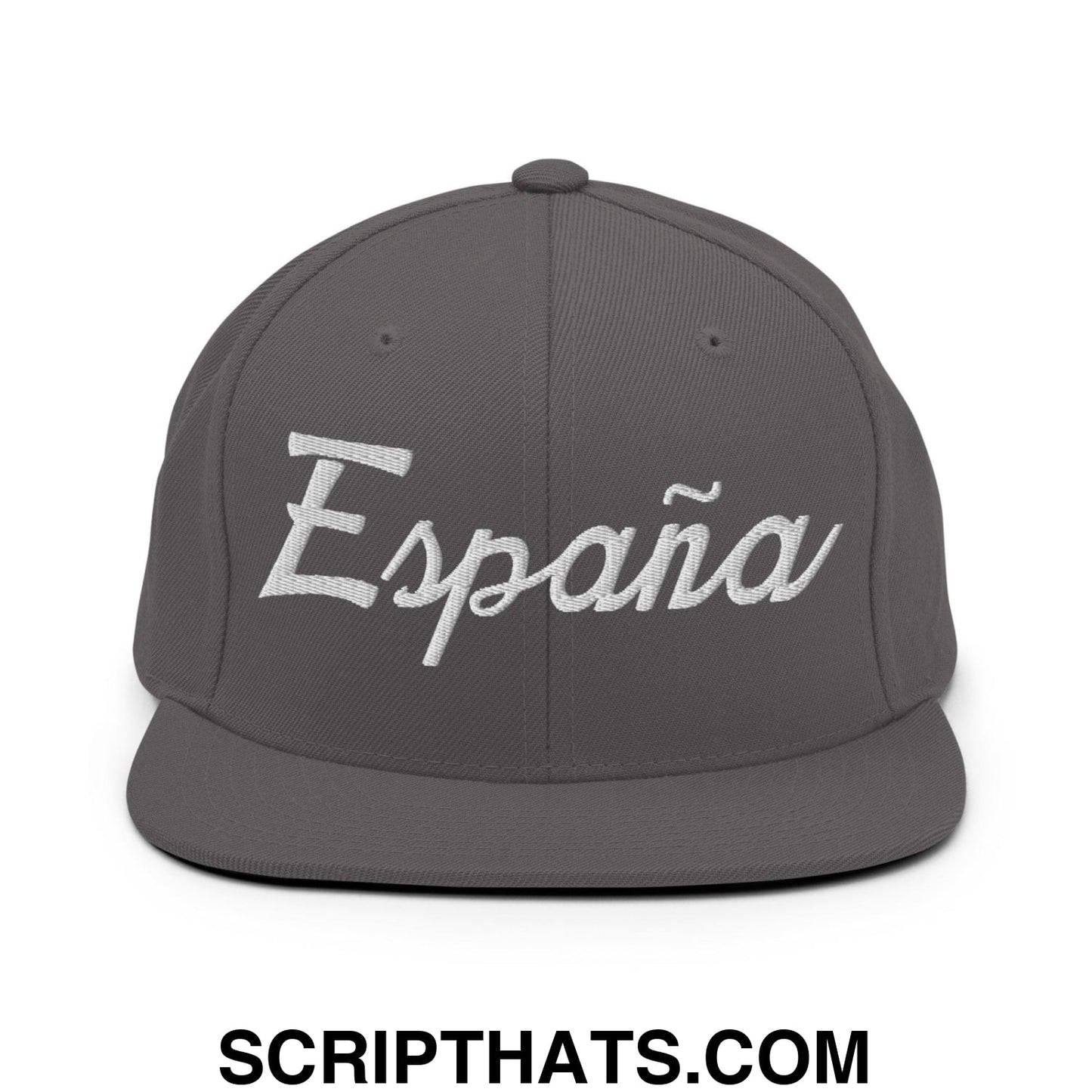 Espana Sports Vintage Script Snapback Hat Dark Grey
